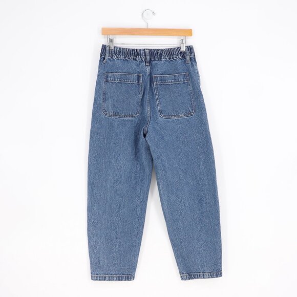 MADEWELL Pull-On Balloon Jeans in Morningside Wash Tencel Denim Size S - Picture 3 of 11
